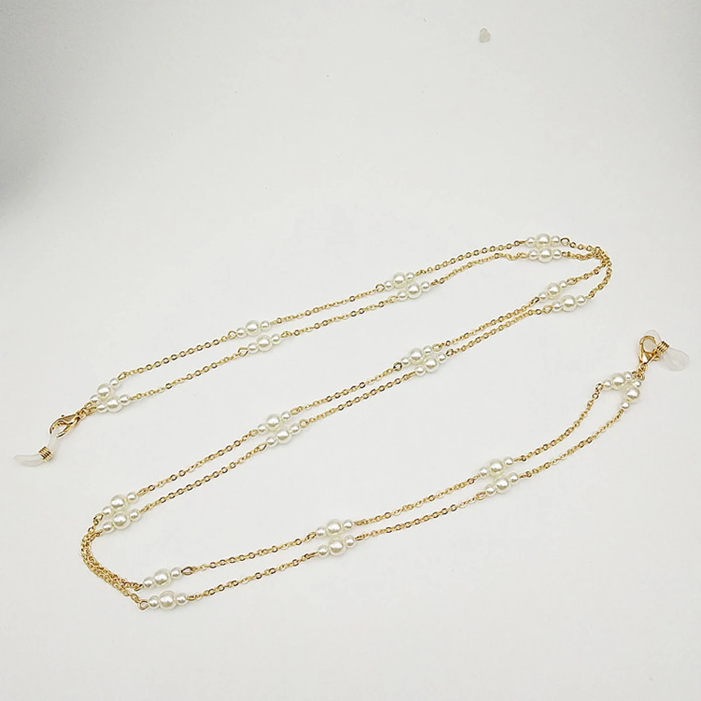 Holders Hold Straps Anti-lost For Women Eyewear Jewelry Men Face Mask Necklace Pearl Chain Reading Glasses Chain Glasses Clips - 3
