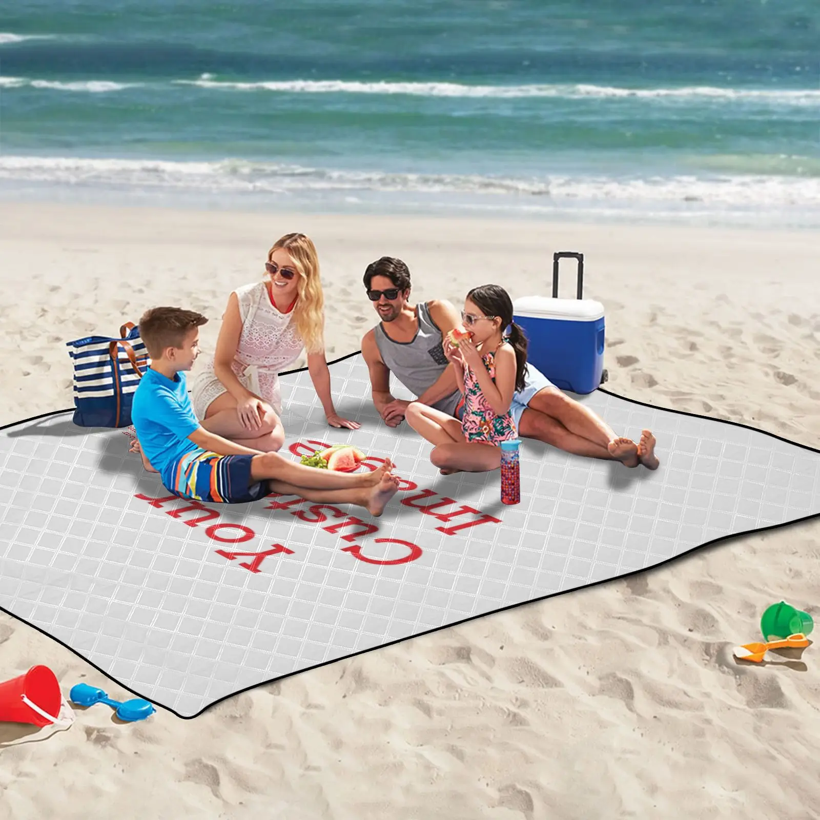 Foldable Portable Picnic Blanket Back of the Mat Waterproof Sandproof Foldable Portable Picnic Blanket Beach images