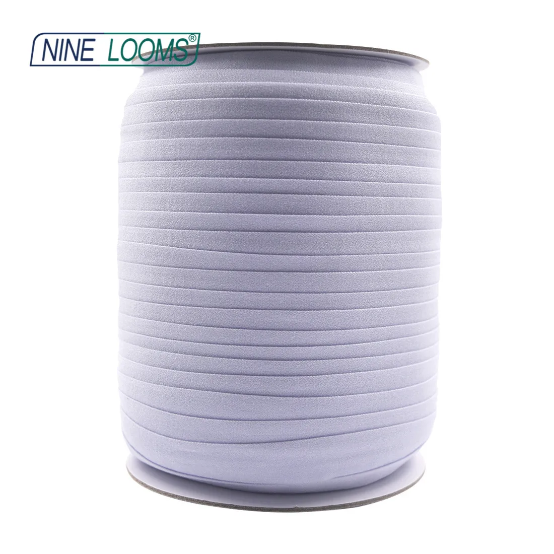 NINE LOOMS Matte, umklappbare, elastische FOE 5/8 Zoll 15 mm, nicht glänzendes Spandex-Band, Stirnband, Unterwäsche, Kleid, Nähbesatz, 50, 100 Yard per Spule – Detail 22