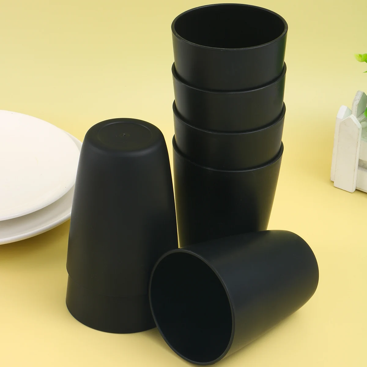 2/4/6/8pcs Plastic Reusable Cup for Home Kitchen Picnic Camping Water Drink coffee cup,tumbler cup,espresso cup,beer stainless steel cup