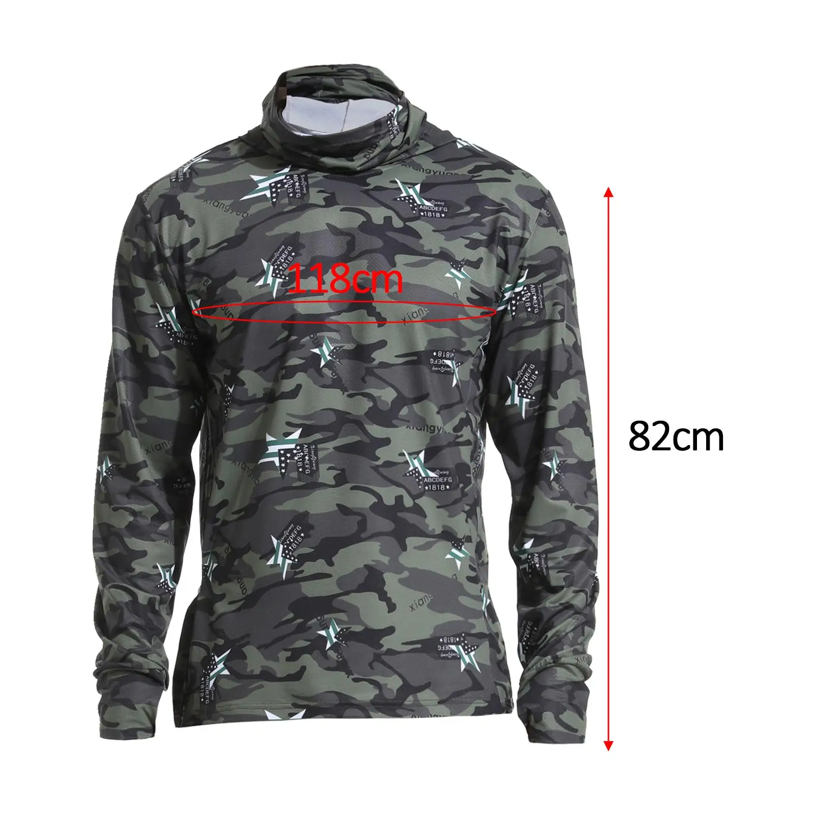 Men`s Sun Protection Hoodie Shirt Sun Protective Clothing for Men Cooling Shirt