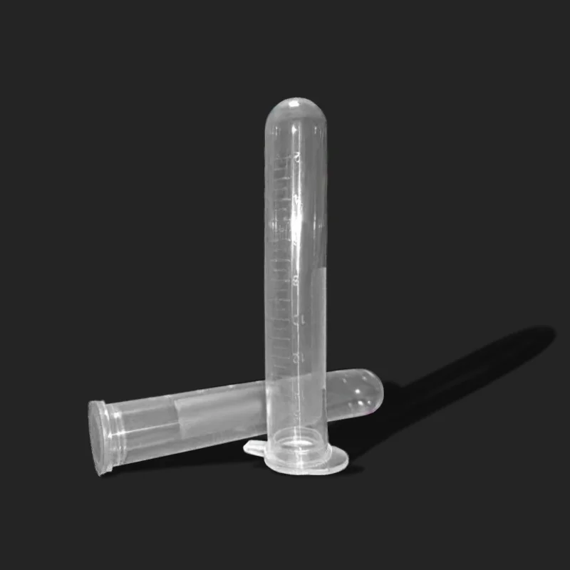 100pcs 15ml Transparent Laboratory Clear Plastic Test Tubes Vials With Push Caps School Lab Supplies