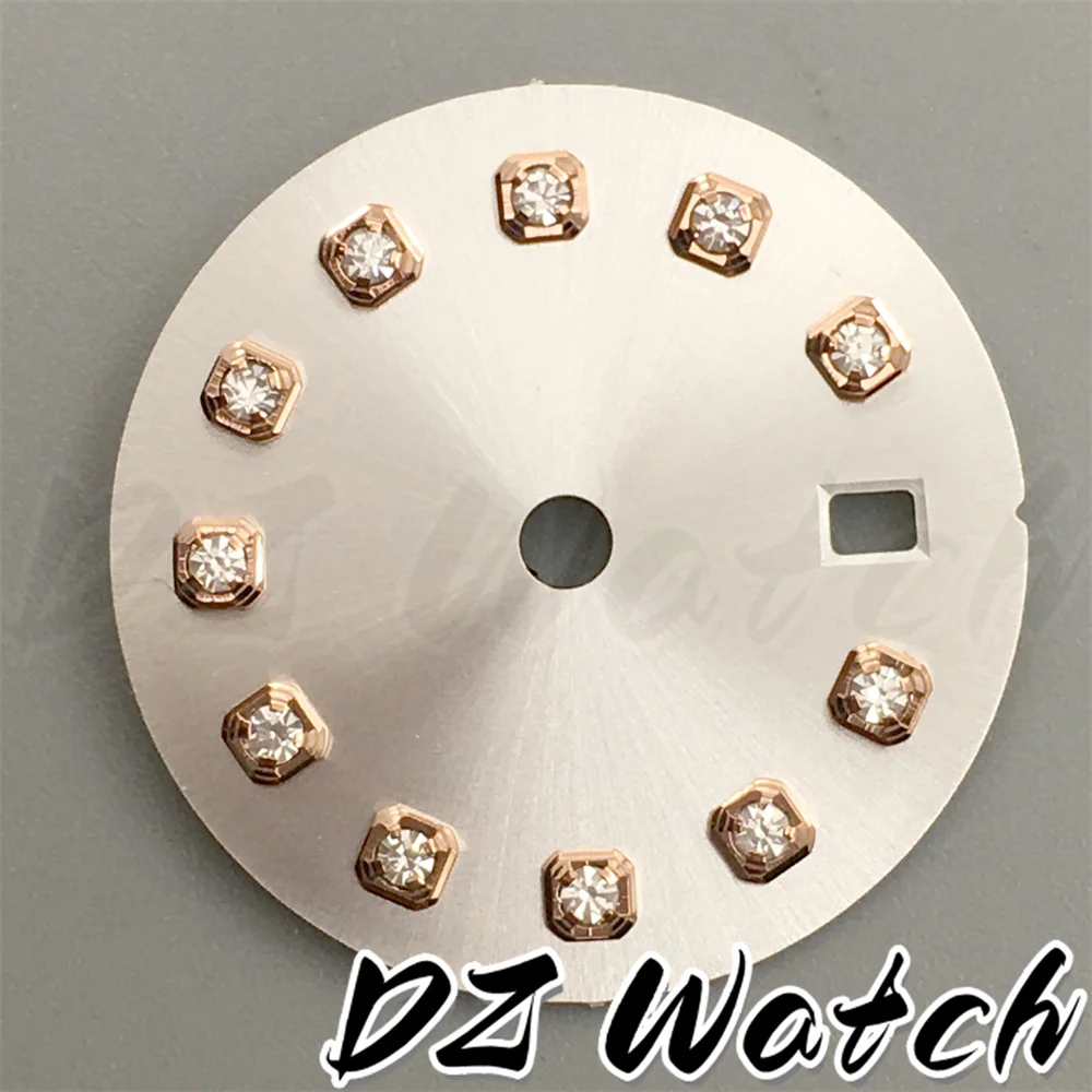 Stunning 20.5mm Multicolor Sunburst Watch Dial with Diamond Markers and Date Window