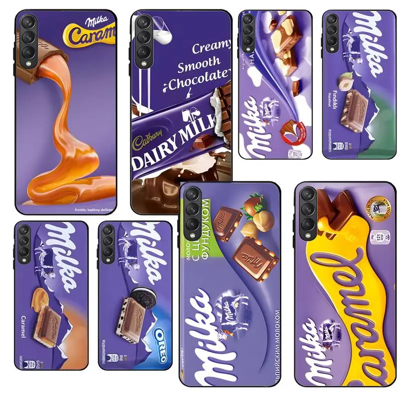 Силиконовый чехол Popolar Chocolate Milka для телефона SamsungA01 A10 A11 A12 A20 S E A21 A30 A31 A32 A40 A41 A42 A70 A71