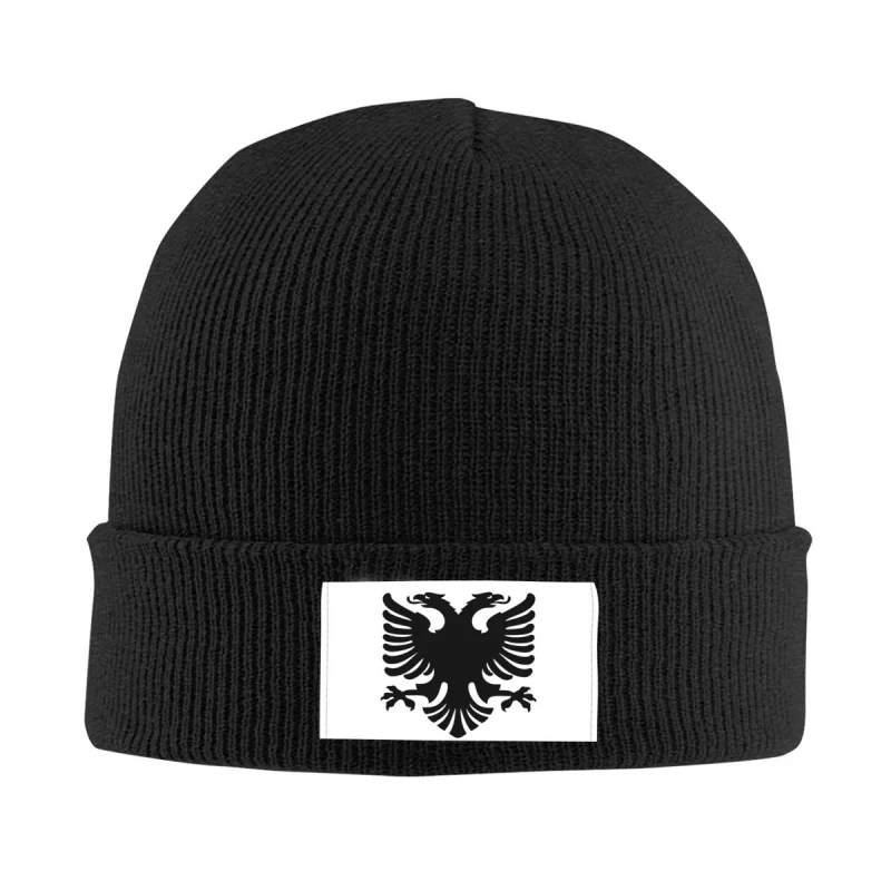 

Flag Of Albania Eagle Beanie Cap Unisex Winter Warm Bonnet Homme Knitted Hats Albanian Pride Skullies Beanies Hats For Men Women