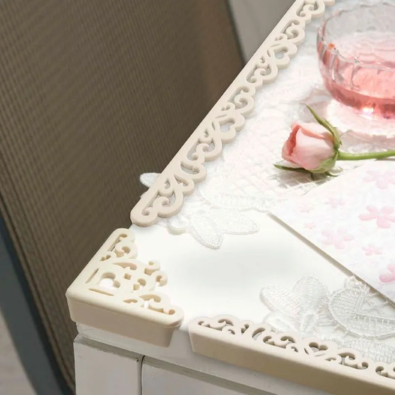 4Pcs Baby Safe Corner Protector Hollow Out Flower Pattern Soft Kids