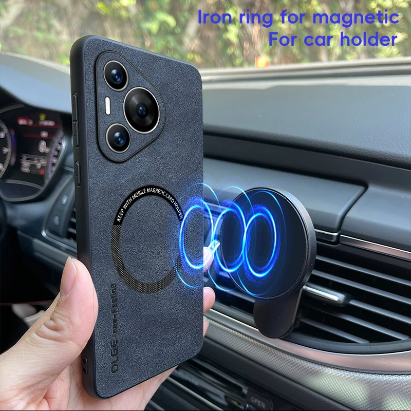 Magnetic Retro Leather Soft Case For Huawei Pura 70 Ultra Pura 70 Pro Plus Pura70 Pro Plus Wireless Charging Phone Case Cover 2