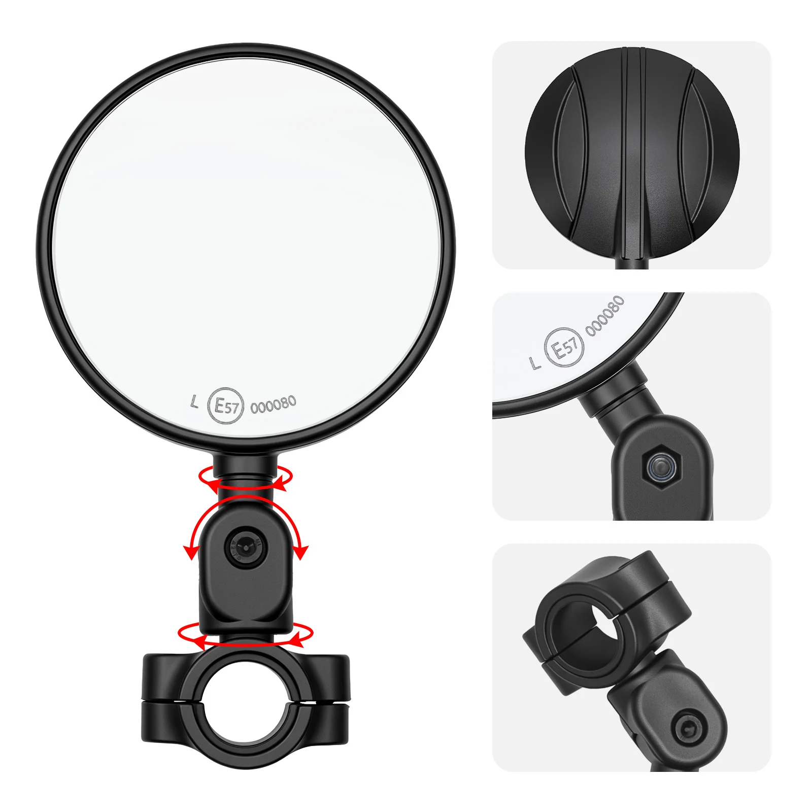 오토바이 핸들바 미러 Husavarna 701 SM/Enduro FC350/450 FE250/350/501/450 TC125 용 원형 후방 광각 미러