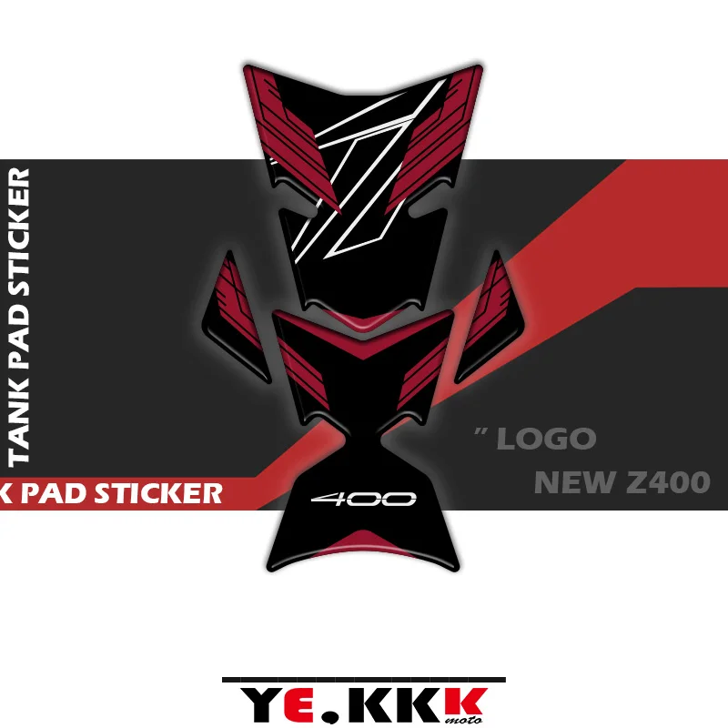 For Kawasaki Z400 Ninja Z 400 3D Stereo Fuel Gas Tank Pad Protector Decal Stickers Full Z Logo