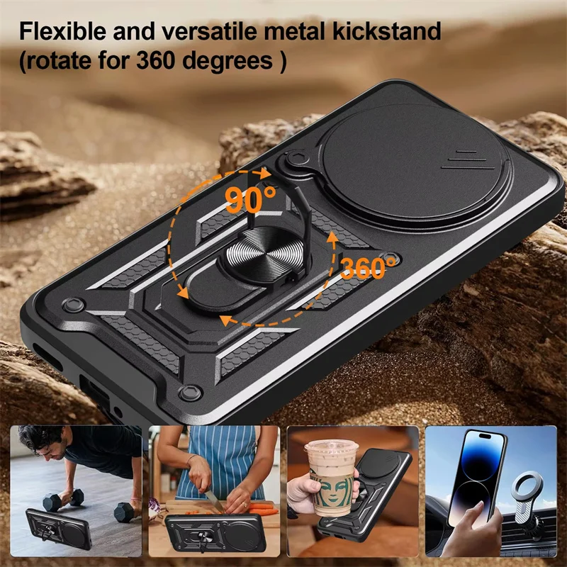 Magnetic Slide Camera Lens Protector Case