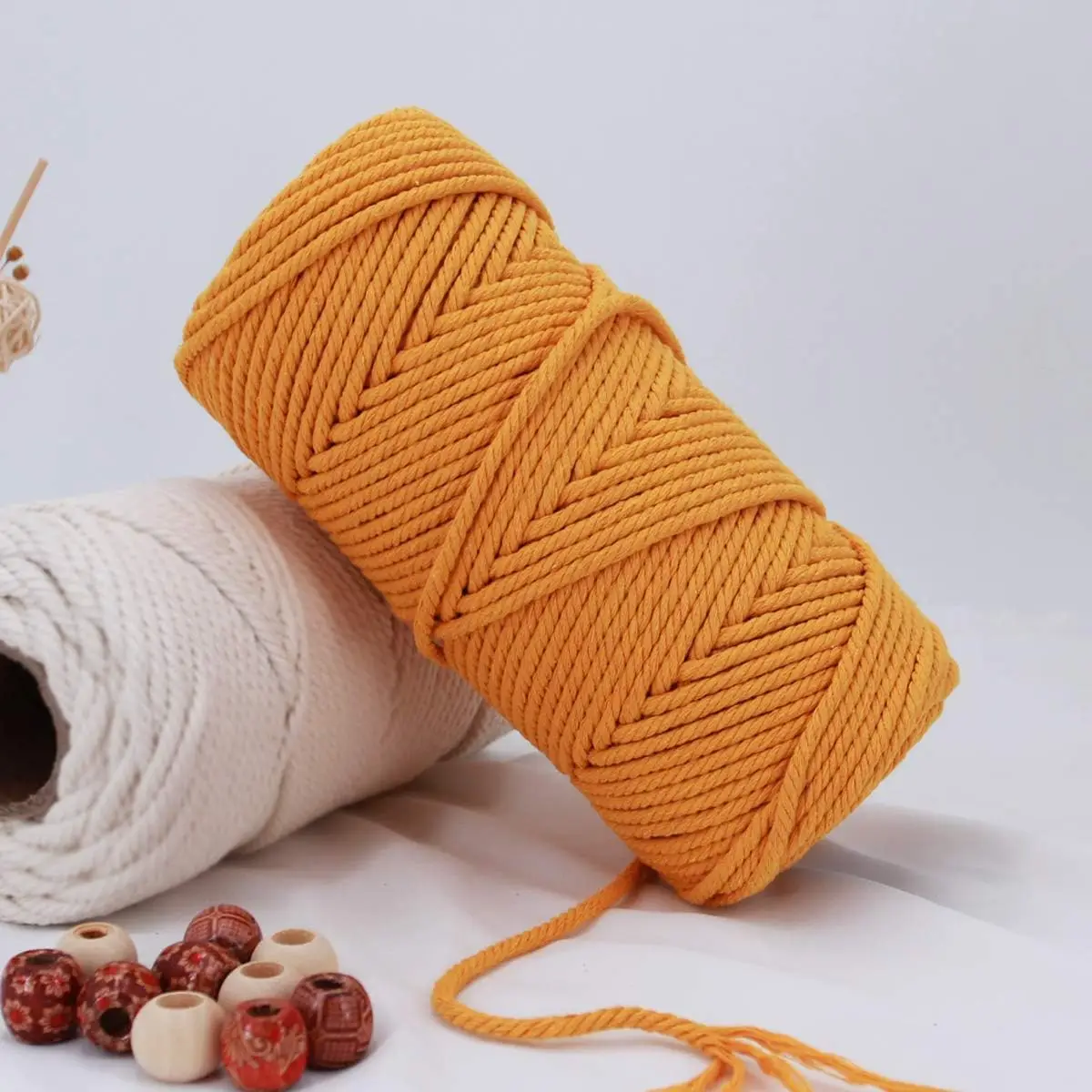 Vibrant Macrame Hand-Knitting Cotton Cord – 100m of 3mm Natural Rope for Colorful Weaving and Wall Hangings