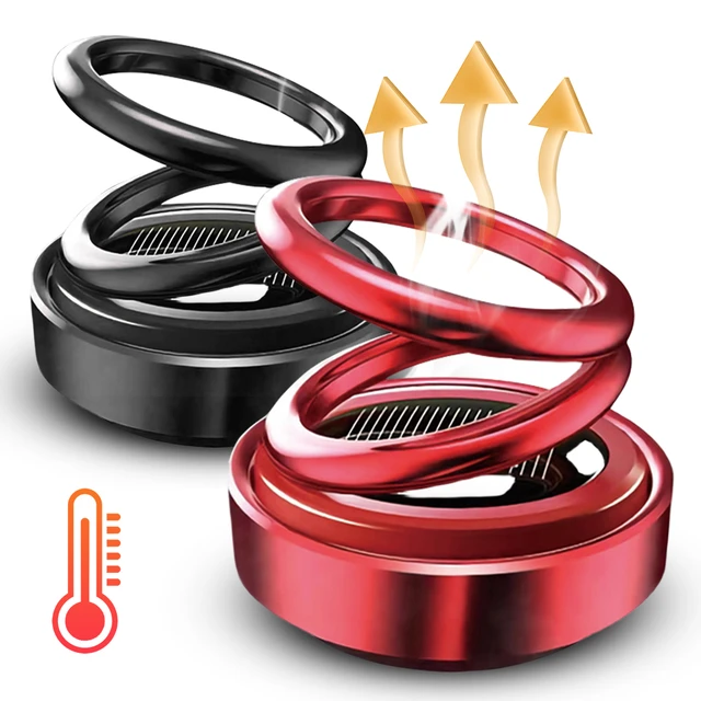 Solar Power Car Aroma with 360°Double Ring Rotating Design Air Freshener Solar  Energy Car Perfume for Car Interior Decoration - AliExpress