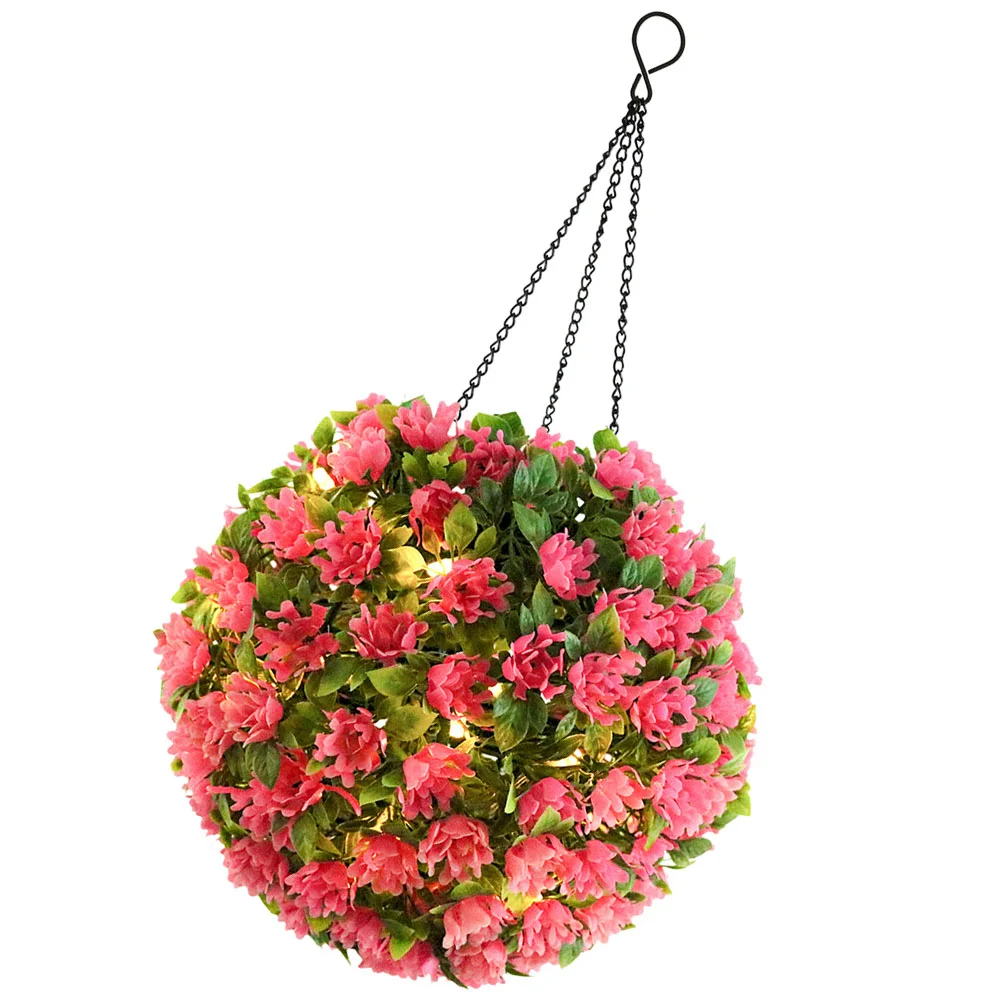 

Artificial Grass Light Hanging Chandelier Flower Ball Plant Lights with Garden Solar