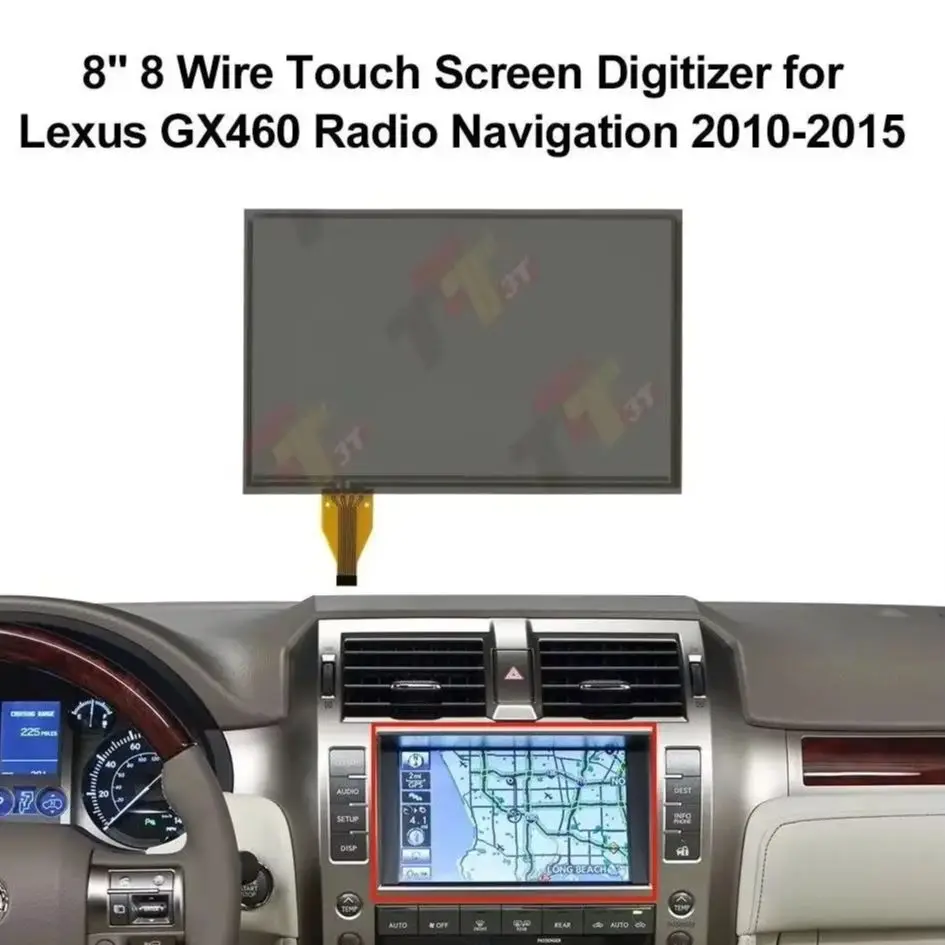 토요타 랜드크루저 200, 렉서스 LS460 LX570용 8인치 8선 터치스크린 디지타이저
