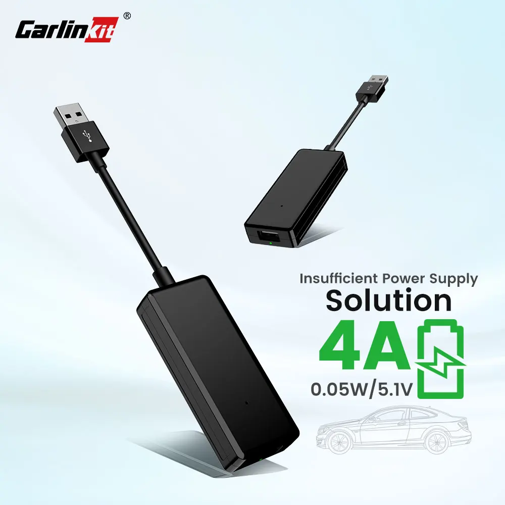 

CarlinKit Power Supply Car USB Adapter 4A Output Insufficient Power Supply Solution Car Accessory Work with CarPlay Android Box