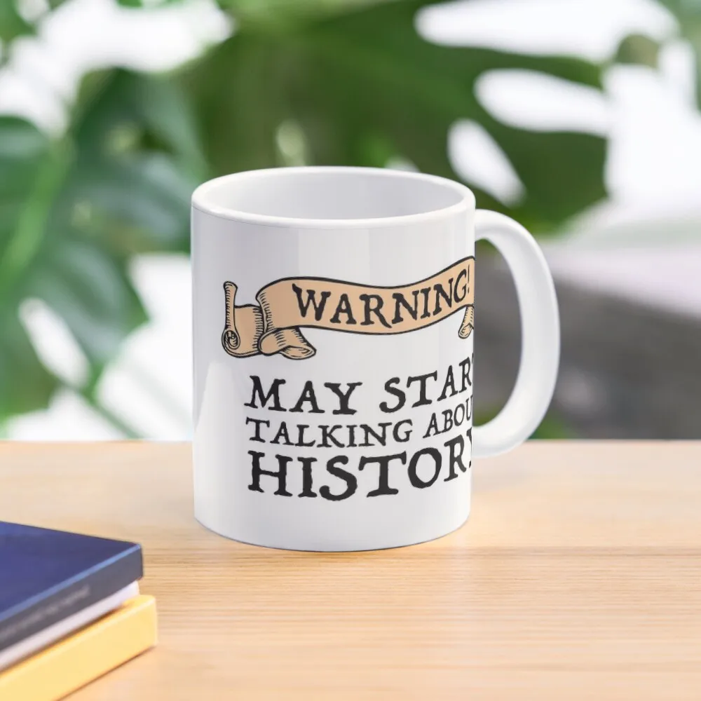 

Warning! May Start Talking About History Coffee Mug Anime Cup Mug Beer Cute And Different Cups