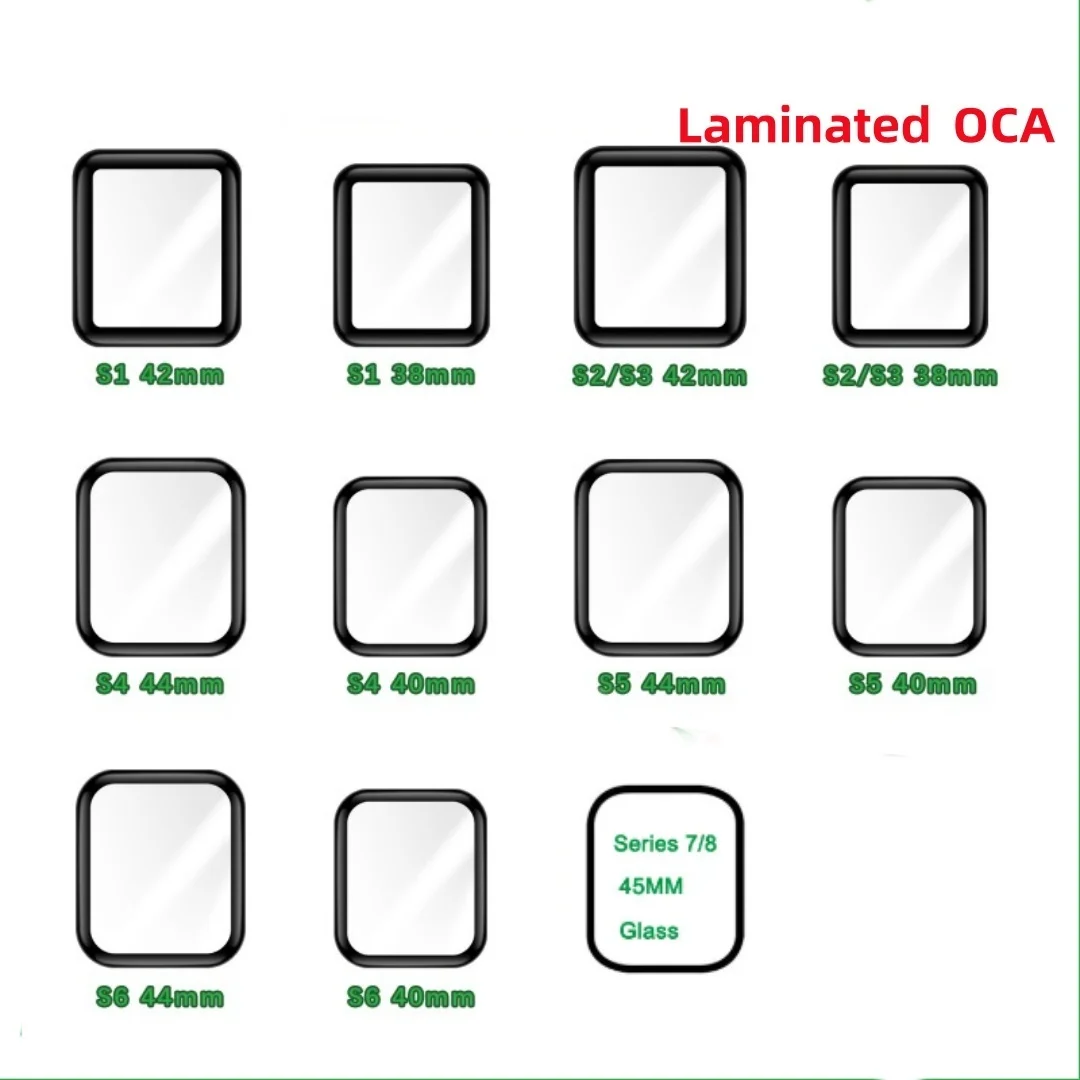 Watch Digitizer Replacement Watch Digitizer Glass Replacement Outer Glass OCA For watch series 6 7 8 Ultra 9 2 3 38 42mm S4 S5 41 40mm 44 45 49