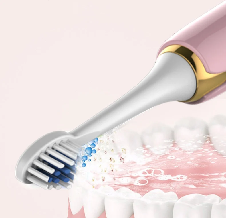 Description Picture 4 of itemNew Smart Electric Toothbrush USB Rechargeable Teeth Clean Whitening Sonic Toothbrush Timing Tooth Brush With Replacement Heads