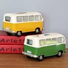 Bus Model Figurines Retro Car Tissue Holder Dustproof Napkin Storage Box Paper Case Ornament for Office Home 4