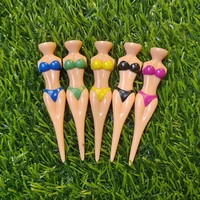 5Pcs Plastic Golf Tees Sexy Bikini Lady Model Golf Ball Holder Practice Training Tee Golf Accessories 2