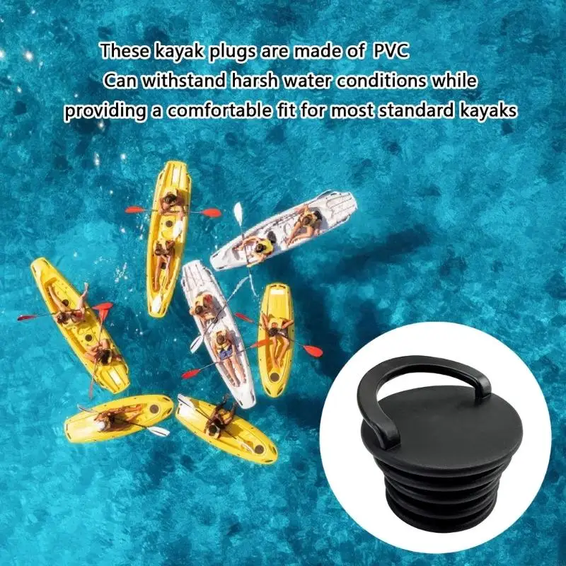 2/4Pcs Universals Drain Holes Stopper Kayak Drain Plug Boats Scupper Plugs with Handle Canoes Boats Scupper Stopper