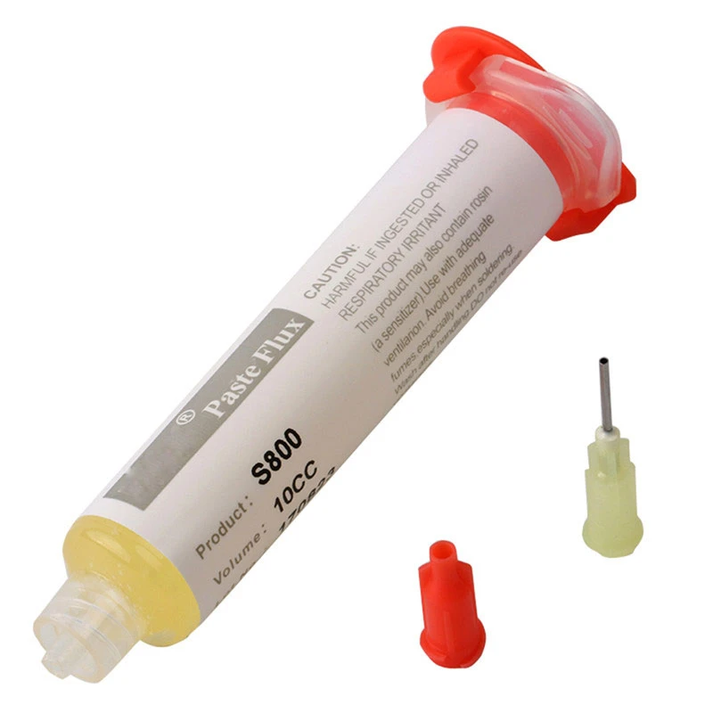 1Pc KSS S800 10CC Solder Paste Flux Soldering Paste With Needle For Soldering SMD BGA Dispensing Welding Flux Rework Tool stick welding stinger