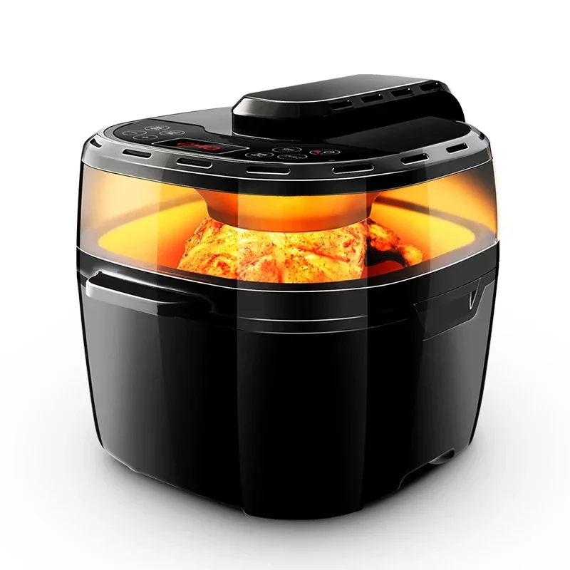 HD15 10L 220V/1200W Electric Air Fryer  360° Chicken Wing Pizza Baking Machine LED Touch Screen Fryer  Smart Smokeless Air Fryer 2