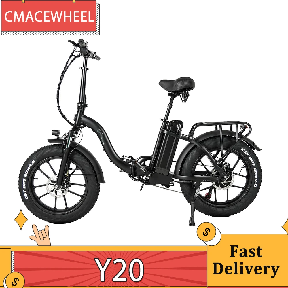 Cmacewheel Y20 Bicicletta Elettrica Pieghevole Step Through Ciclomotore E-Bike 20*4.0 Pollici Fat Tire 750W Motore 48 V15Ah Batteria 40 Km/H Velocità 