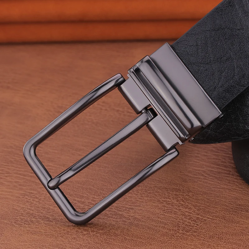 

High Quality Casual Black Pin Buckle Men Brand Luxury Brand Belt Full Grain Leather Corset Ceinture Homme Fashion Mens Belt