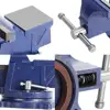 Desktop Iron Bench Vise with Serrated Jaws, High Hardness, Oversized Striking Anvil, 360 Degree, Double Locking Vise Utility 5