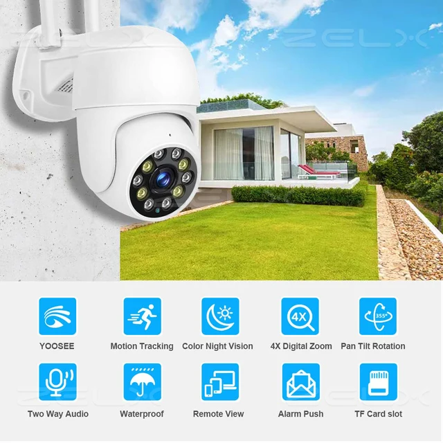 Reobiux 2K Camara Vigilancia WiFi Exterior, Cámaras IP Vigilancia Domicilio  con Visión Nocturna en Color 30M, Seguimiento Automático PTZ, Detección  Humana y Alerta, Audio Bidireccional, IP66 : : Electrónica