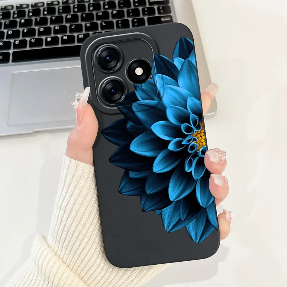Beautiful Bow Rose Painting Soft Silicone Shockproof Phone Case