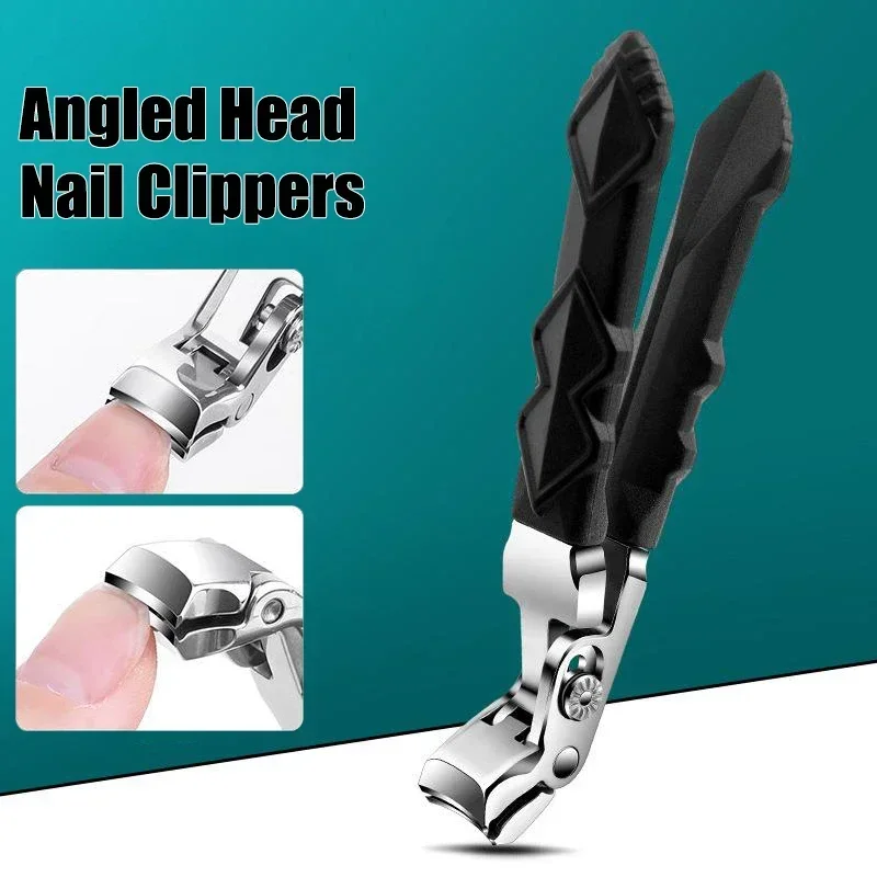 Curved Nail Scissors Stainless Steel Large Opening Toenail Scissors Elderly Angle Cutter Trimmer Manicure Nail nail scissors set
