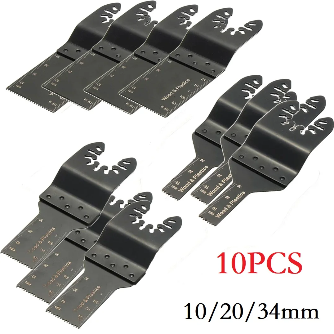 

10pcs Oscillating Multi Tool Saw Blades Set High Carbon Steel Multitool Blades Renovator Multimaster Tool Saw Blade Power Tool