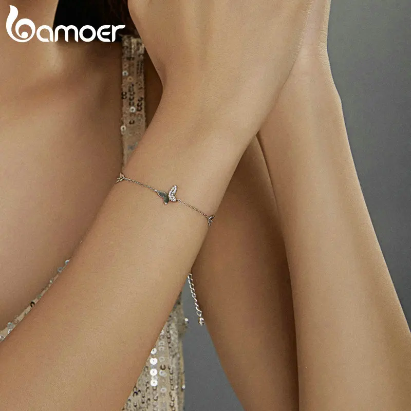 Flying Butterfly Bracelet Lobster Clasp Chain for Women - Image 2