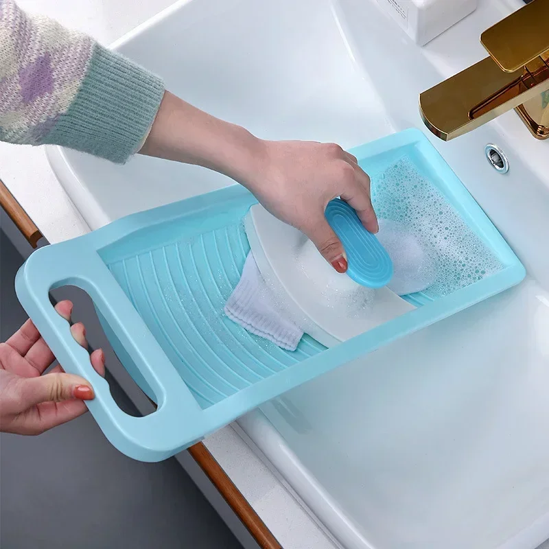 Portable Washboard Dormitory Washing Underwear Socks Washing Machine Baby Clothes Cleaning Tools Laundry Supplies Washboard laundry board
