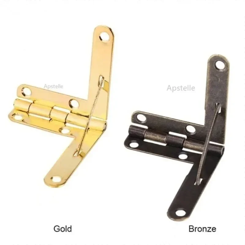 Wooden Box Hinge 10pcs 30X33mm 90 Degree Angle Wooden Box Supports Hinge For Small Wooden Jewelry Wine Case Watch Box Lid