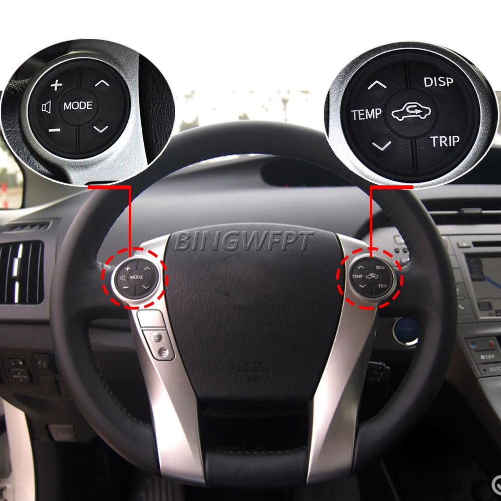 Steering Wheel Switch Controls Rubber Toyota Prius
