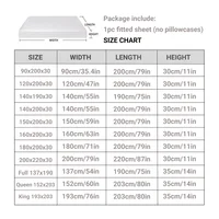 Waterproof Throw Mattress Cover Bed Fitted Sheet Mattress Protector Single/Double/140/160 Muti Size  Gray/White 4