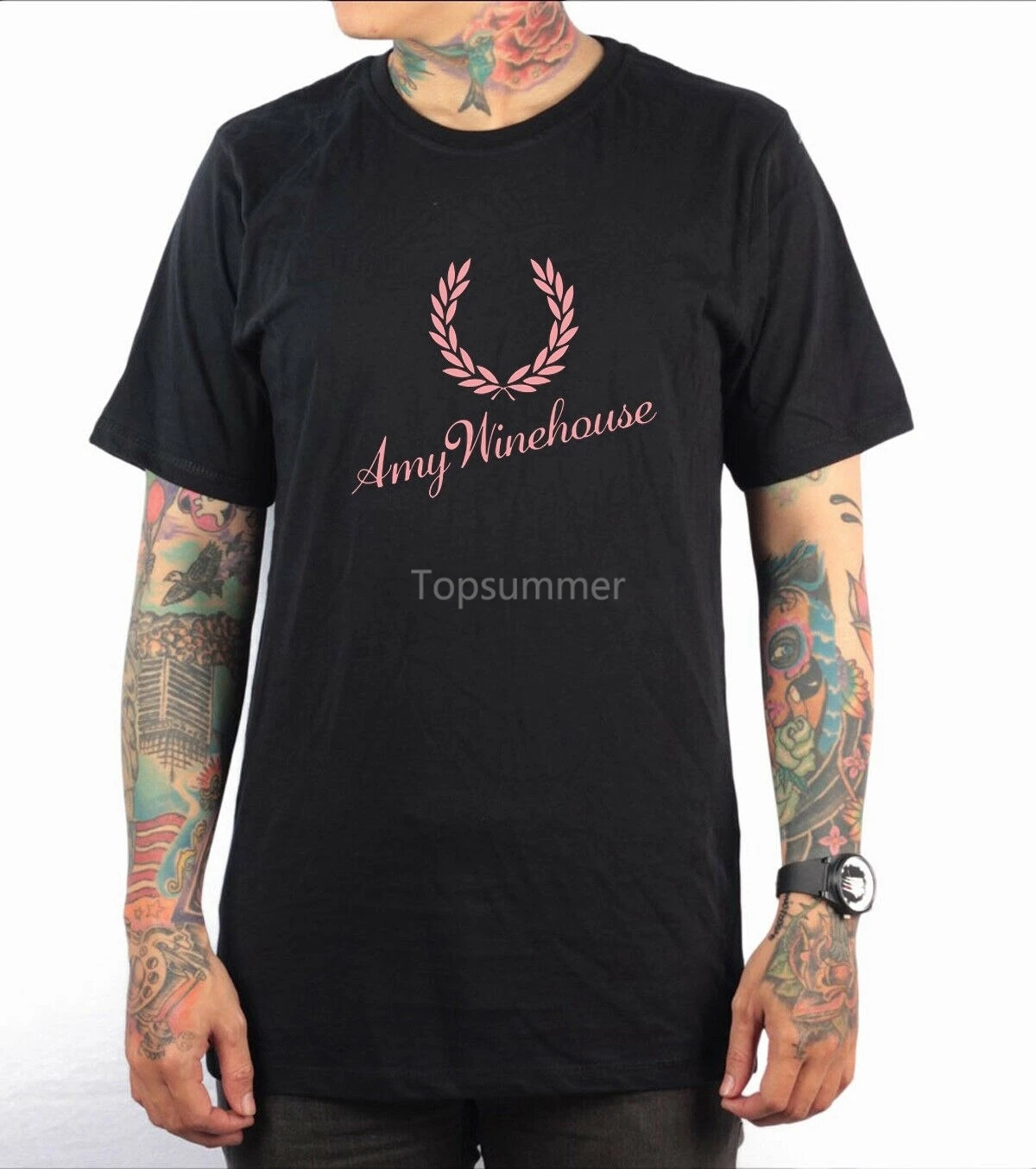 

Amy Winehouse Logo Black T-Shirt S M L Xl 2Xl 3Xl 4L 5Xl