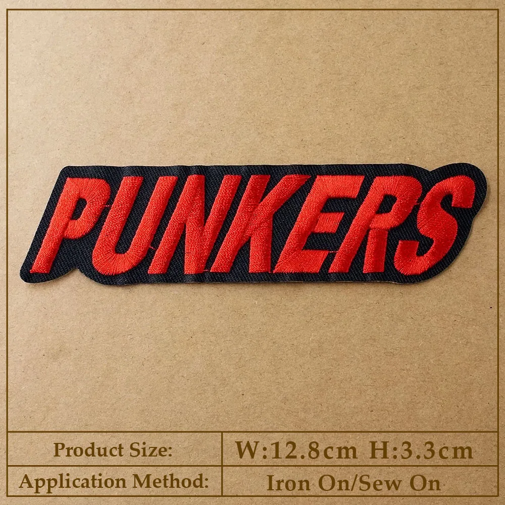 Rock Punk Iron-On Patch for Clothing - Heavy Metal Style Decorative Applique