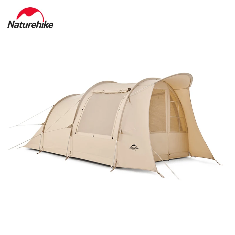 

Naturehike Glamping Eaves Cotton 10㎡ Tunnel Tent 3-4 Persons Internal Removable Camping Equipment Breathable PU2000mm Tent