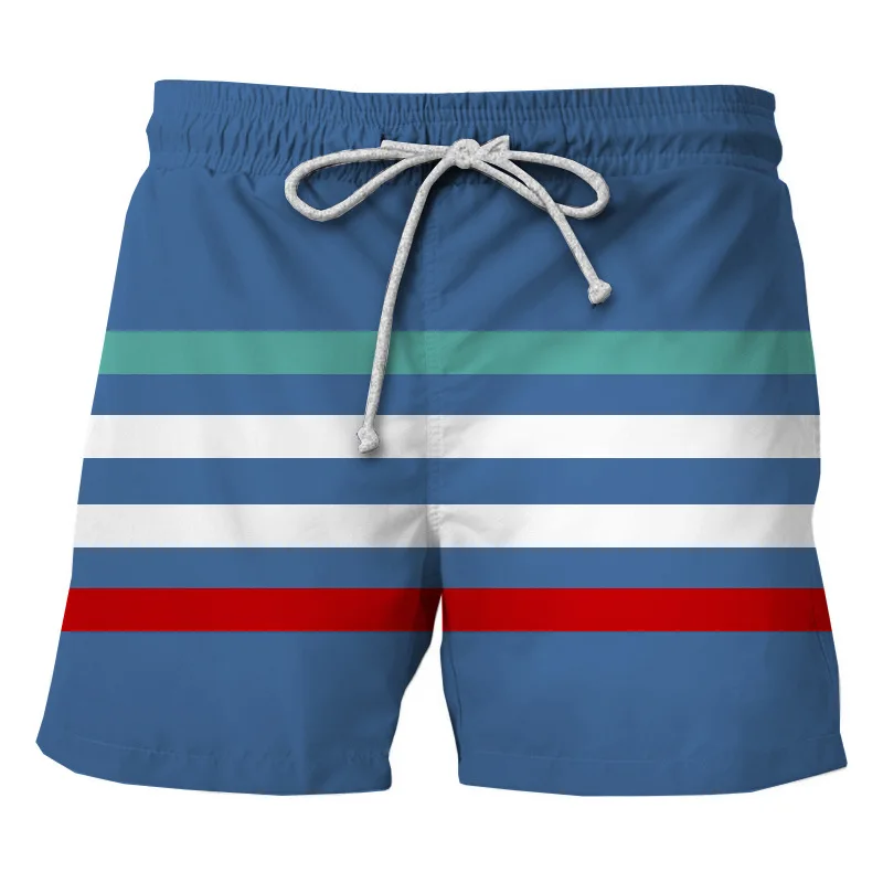 Summer Men's Shorts Quick Drying Hawaii Holiday Sports Swimming Trunks Fashion 3D Coconut Tree Print Loose Sports Shorts 2XS-5XL 6