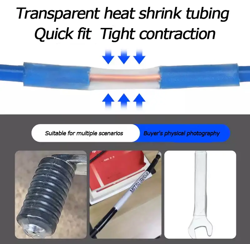 1 Meter Clear Dia 2 3 4 5 6 7 8 9 10 12 14 16 20 25 30 40 50 60 mm Heat Shrink Tube 2:1 Polyolefin Thermal Cable Sleeve Insulate - Image 4