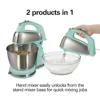Classic Stand and Hand Mixer, 4 Quart Stainless Steel Bowl, 6 Speeds with Quick Burst, Blue, Blenders, Household 2