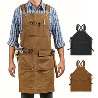 Thickened Canvas Tool Bag Wear Resistant Waterproof Apron for Kitchen Home Gardening Electrician Storage Bag Waist Apron 1