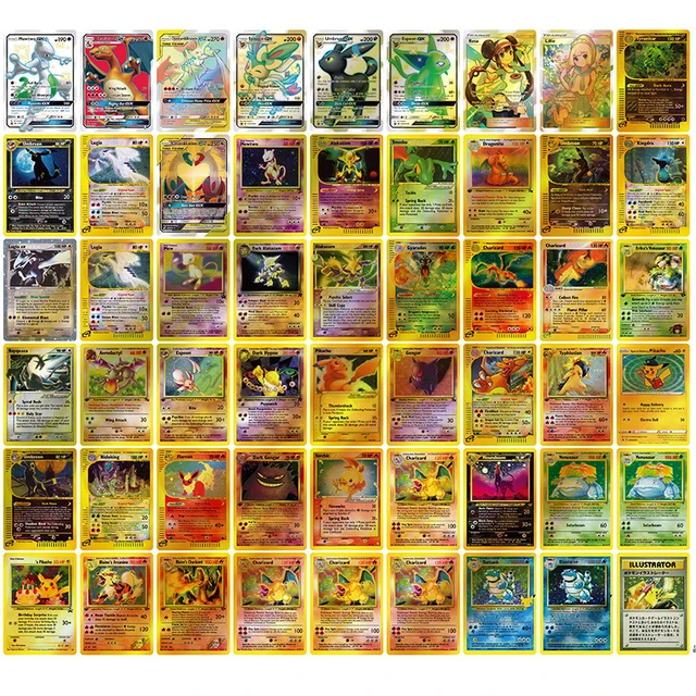 Pokemon Gam Cards Flash Diy Pikachu Illustrator Cards Battle Game Classic  Pokémon Card Collection Gift For Children Boy's Toy - Game Collection Cards  - AliExpress