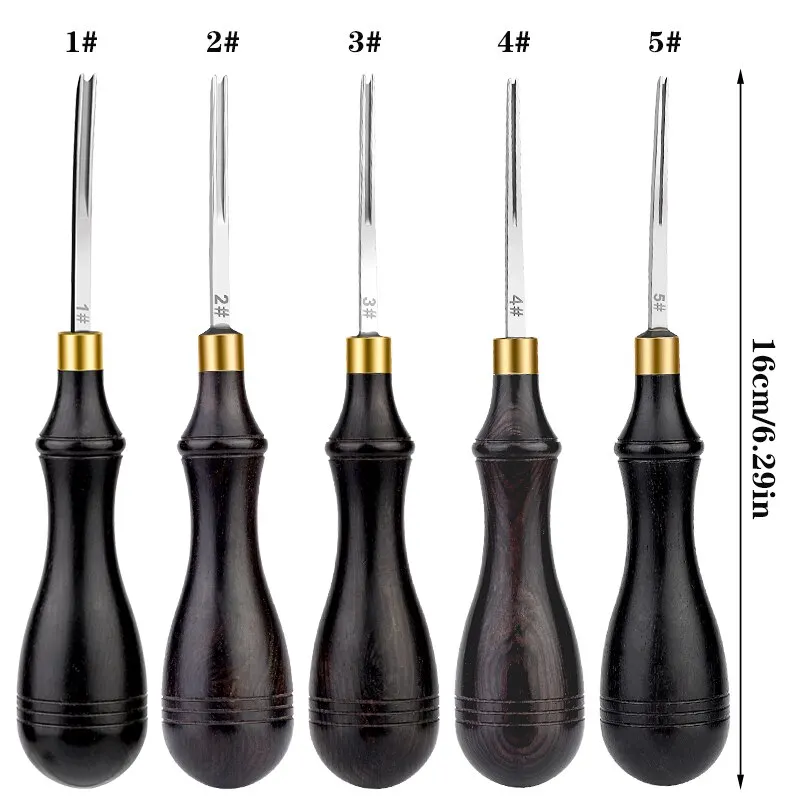 0.6 to 2.25mm Leather Edge Bevelers Wide Mouth Skiving Tool Wooden Handle For DIY Leather Craft Professional,leather skiving knife,leather tool,leather working tools,leather cutting tool,craft cutting tool