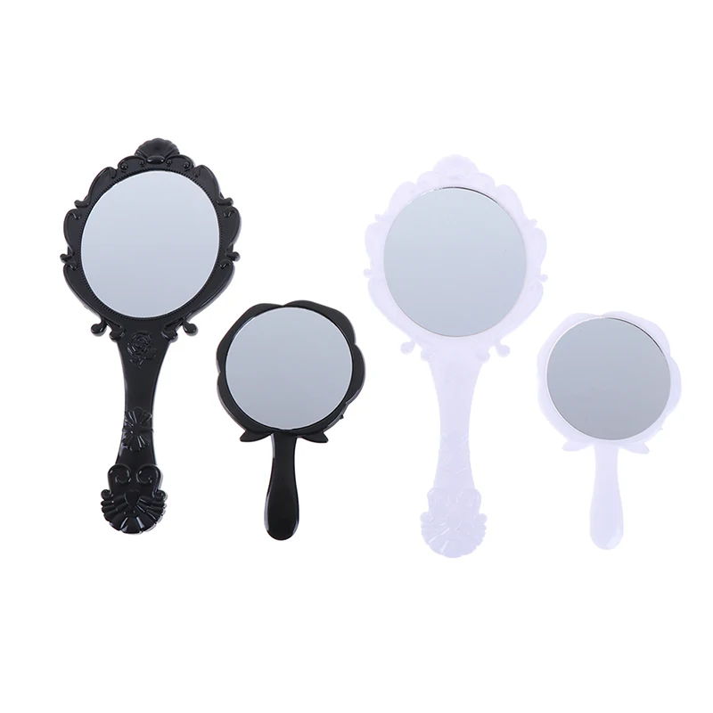 

CX287 Classical Rose Style Mirror Mini Portable Vintage Cosmetic Makeup Mirror Hand Hold Oval Round MirrorBeauty Make Up Tool