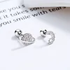 Silver Color Screw Back Helix Piercing Stud Earrings For Women Cubic Zirconia 925 Silver Needles Cartilage Earring Jewelry 2pcs 5
